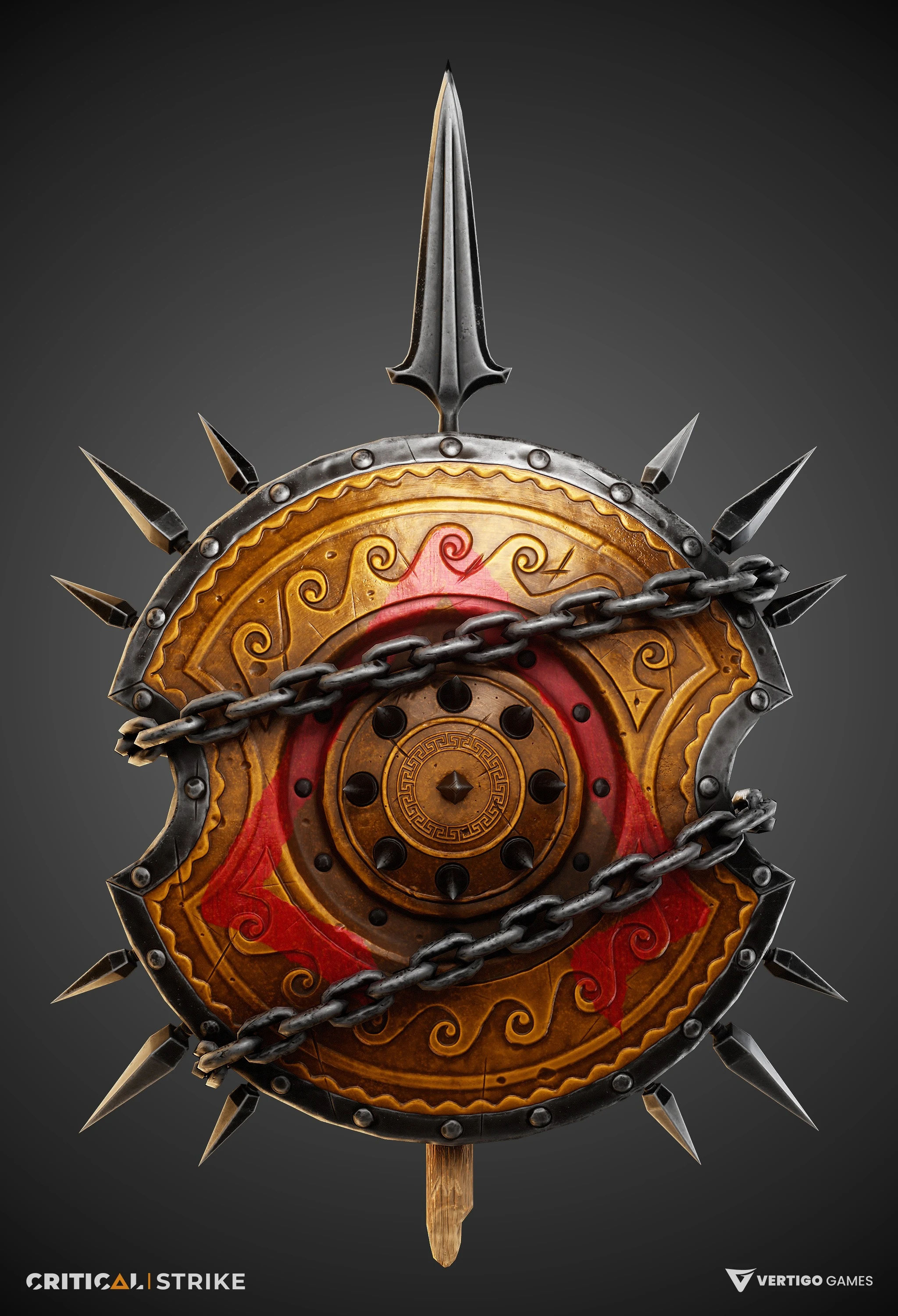Hero's Shield front render