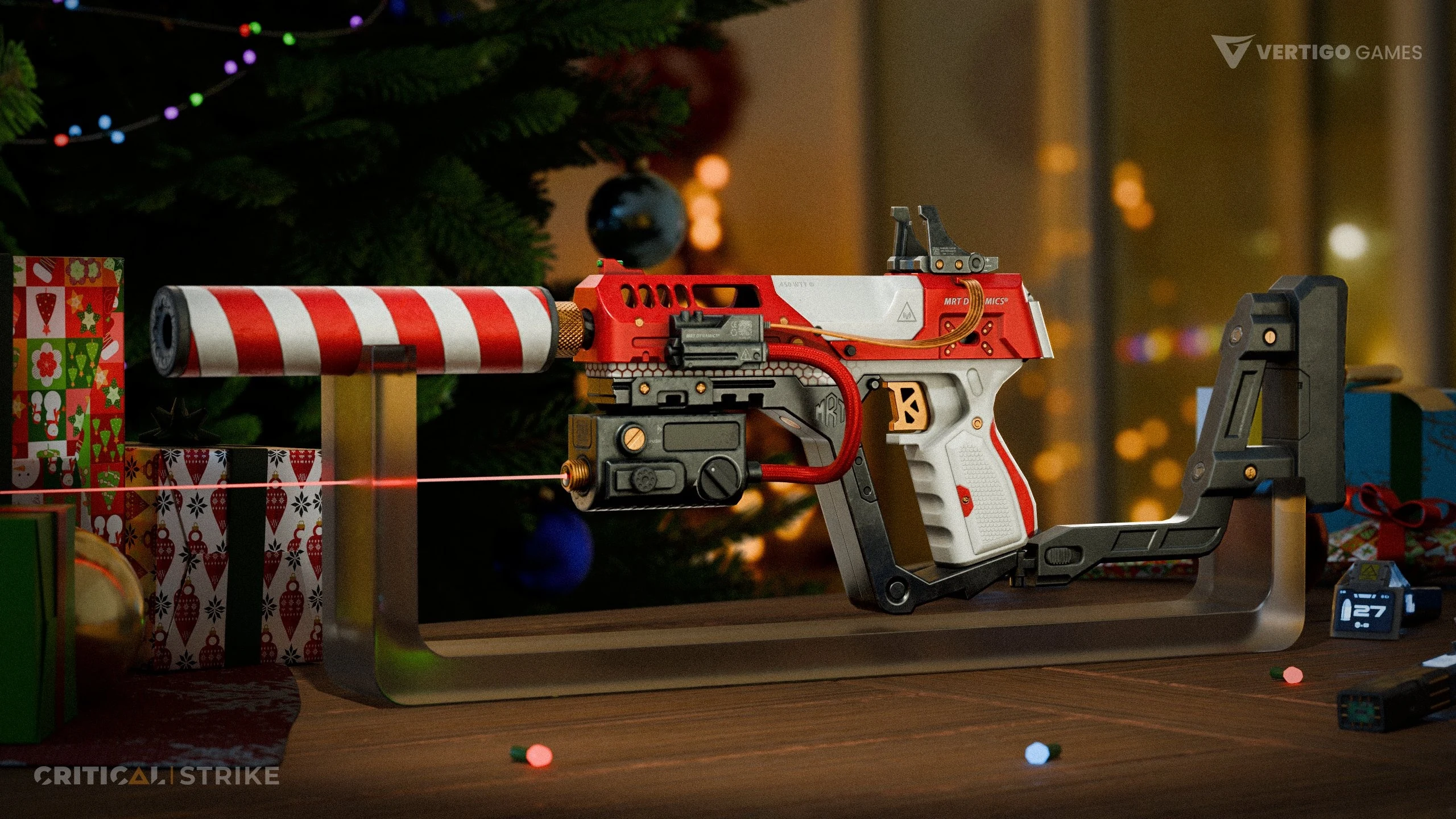 Yuletide render by the tree